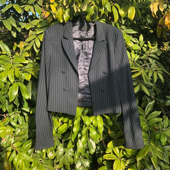rta Jackets & Blazers - Rta grey pinstripe blazer